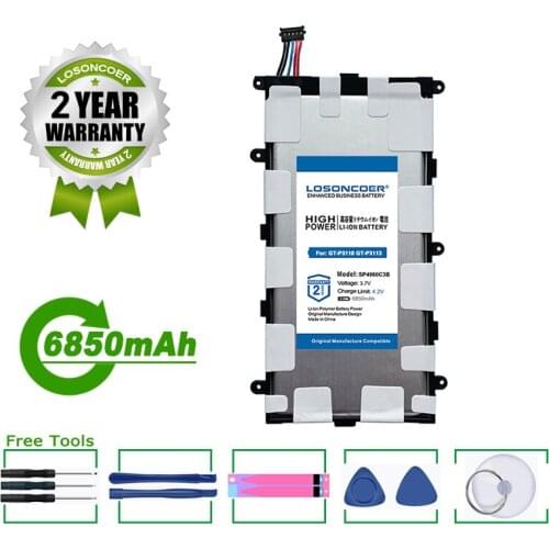 LOSONCOER Battery SP4960C3B 6850mAh Battery For Samsung Galaxy Tab 2 7.0 GT-P3110 GT-P3113 P3100 P3110 P6200 P3113 P6210