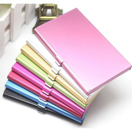 Metal Business Card Holder Unisex Fashion Creative Aluminum Holder Women Men Credit Card Case Pouch Travel Mini ID Card Holder