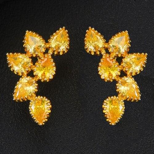 GODKI 2020 Trendy Spring Stud Earrings For Women Wedding Bijou Dubai Party CZ Cubic Zirconia Earring High-End Jewelry Addiction