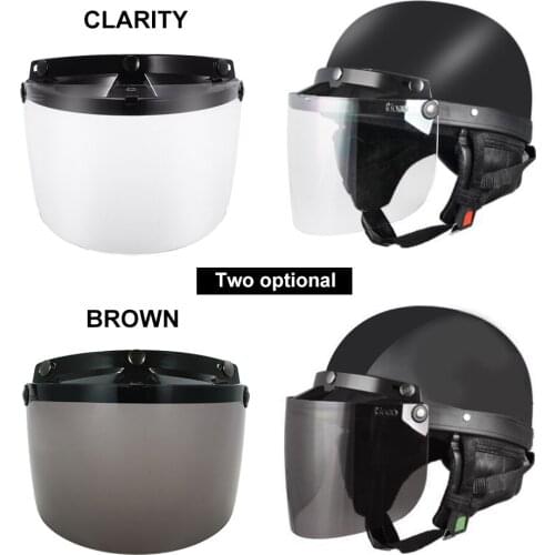 Motorcycle Helmet Snap 3-snap Flip Up Design Visor Universal Strengthened Polycarbonate Shield Lens Moto Helmet Accessories New