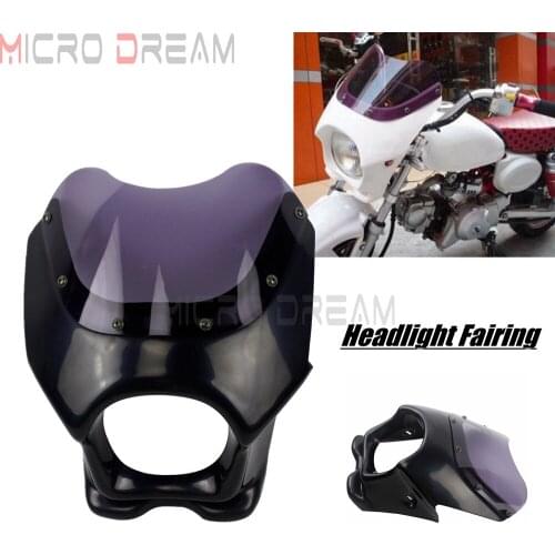 Motorcycle Front Headlight Fairing Cowl for Kawasaki Yamaha Suzuki Honda Monkey 125 CB50 Benri 90 50 125 CD50 FTR223 FTR250 GS50
