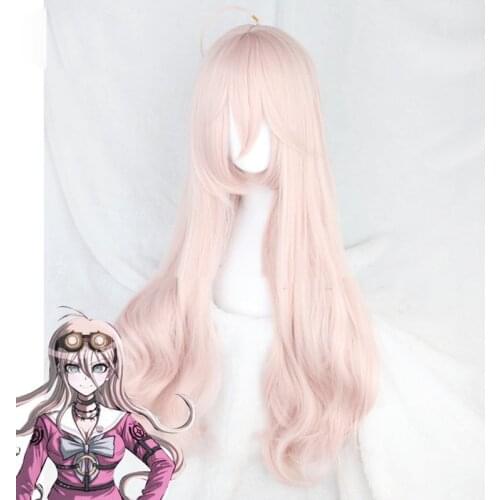 DanganRonpa Cosplay Wig Miu Iruma Costume Play Woman Adult Wigs Halloween Anime Game Synthetic Hair + wig cap