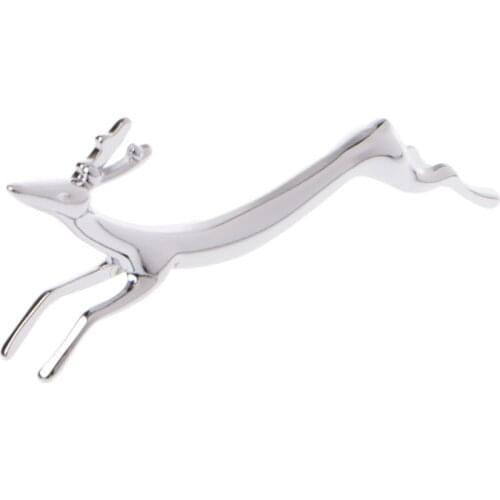 Zinc Alloy Running Deer Chopsticks Rest Spoon Stand Fork Knife Holder Decoration