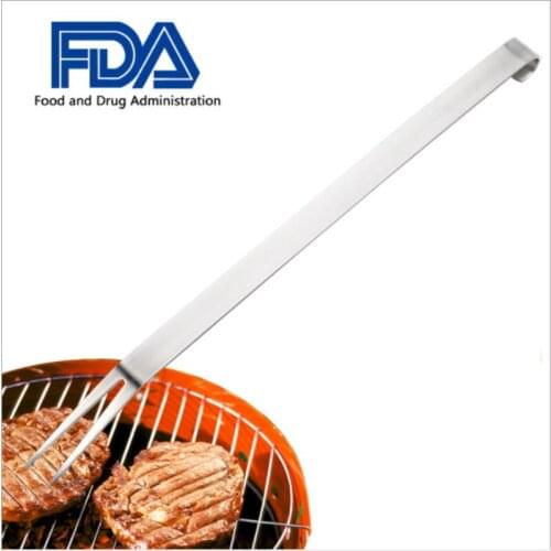 Stainless Steel Camping Stove Campfire Fire Fork Barbecue Accessories OXO Good Grips Skebab Meat bbq Fork Skewer Skewers