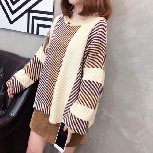 Retro Sweater Womens Pullover Autumn and Winter New Korean Loose College Style Top Small Fresh Sweater Jacket