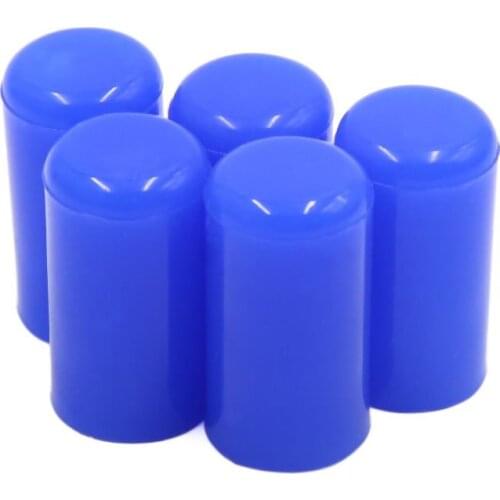 Uxcell 5Pcs 10mm 3/8" Silicone Blanking Cap Intake Vacuum Hose Tube End Bung Blue