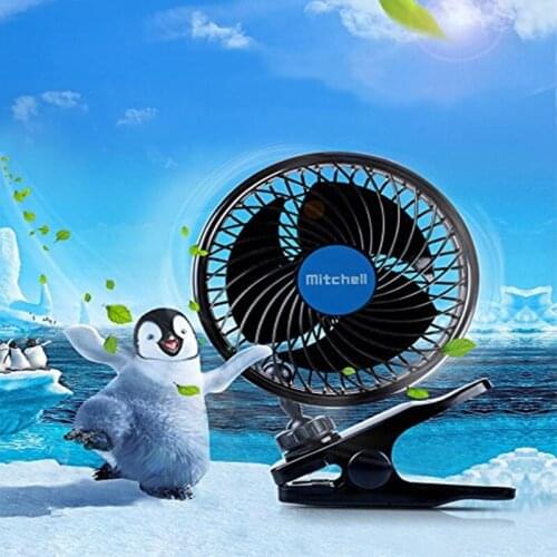12V 6 inch Car Clip Fan Powerful Quiet Automobile Cooling Fan Ventilation Electric Car Fans Cigarette Lighter Plug for Summer