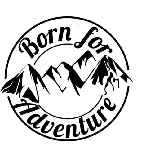 Born for Adventure Vinyl Car Sticker Reflective Decal Auto Accessories for Car Caravan Camper Van Motorbike Laptop,16cm*15cm