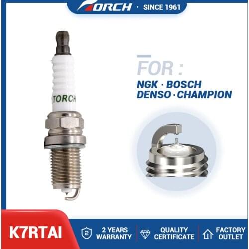 Candle Replacement for NGK ZFR6FIX-11 Iridium Spark Plug TORCH K7RTAI Denso IK20TT Champion OE194 Brisk 1619 Ignition System