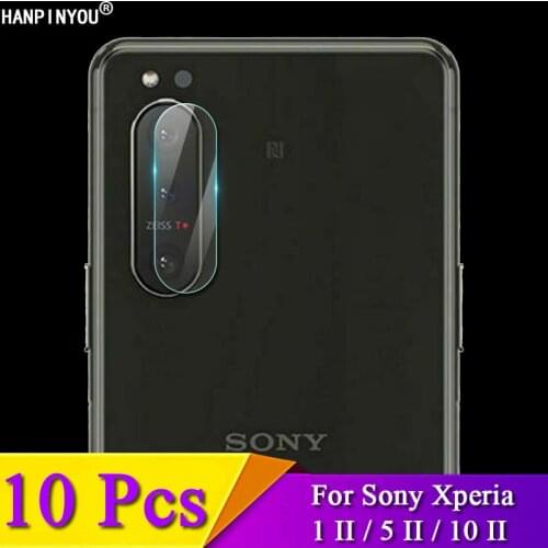 10Pcs For Sony Xperia 1 II 5 ii 10 II Anti-Scratch Rear Camera Lens Protective Protector Cover Soft Tempered Glass Film Guard