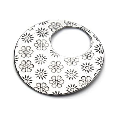 10pcs/lot 28mm smile stainless steel Connector Metal Alloy Pendant For DIY bracelet Jewelry Making gy6hd