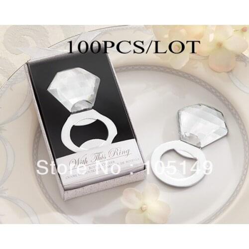 100 Pieces/lot) Wedding decoration gift of Shine, Sparkle and Pop Diamond Bottle Opener wedding gift for Bridal party favors