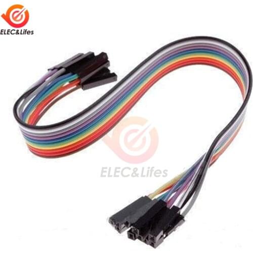 2Pcs 10 Pin Color Dupont Line Cable Female to Female Connector plug 2.54mm 10PIN Dupont jumper wire for Arduino DIY