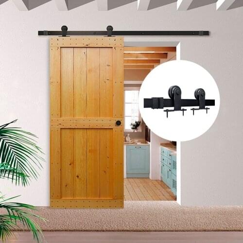 4.9FT/6FT/6.6FT/8FT china factory Carbon steel top mount barn sliding door hardware