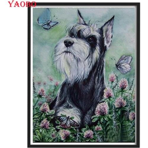 5D Diy Diamond Painting Cross Stitch Flower Dog Butterfly Diamond Embroidery Sale Full Square Round Drill Mosaic Stickers Art
