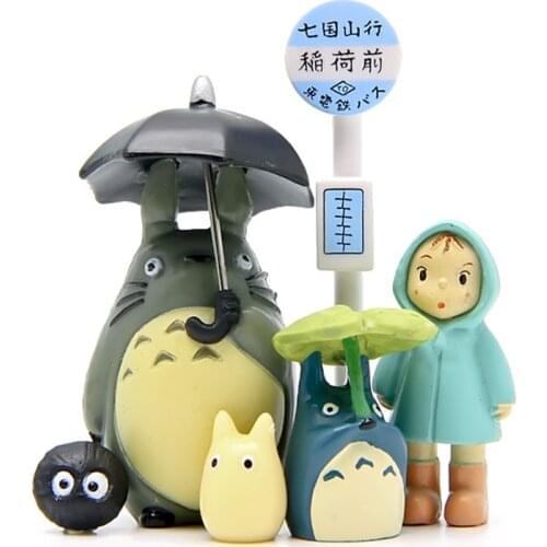 6pcs/set My Neighbor Totoro Model Miyazaki Hayao 3-5cm Mini Pvc Model Dolls Collection Anime Action Figures Garden Decoration