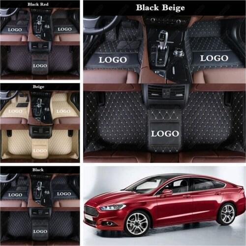 Car Floor Mat for Ford Everest Edge Kuga C-max Tourneo F-150 Ranger Raptor Focus Mondeo Fiesta Mustang S-max Explorer Ecosport