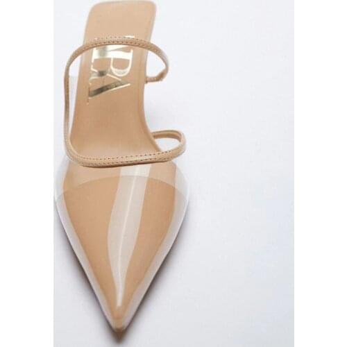 Summer New Sandals with Stiletto and Pointed Toe High Heels Shoes for Womens Casual Solid Color High-heeled Shoes