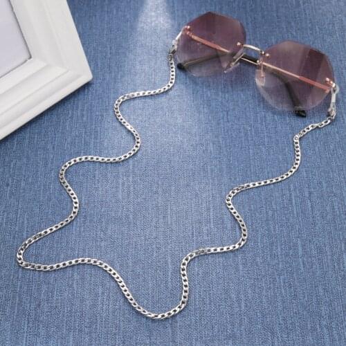 Teamer Cuban Box Chains for Glasses Stainless Steel Sunglasses Chain Hanging Mask Lanyard Reading Eyeglass Strap Cord Men Women