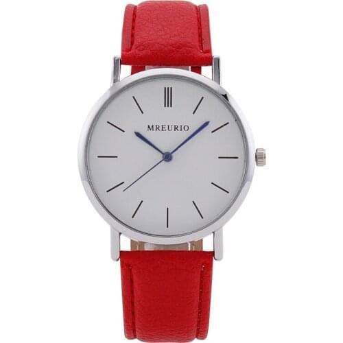 Nordic Simple Fashion Large Dial Watch Mens and Womens Watch Car Line Leather Belt Female Watch Student Luxury Brand