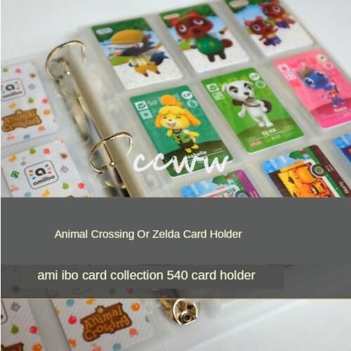 540 Card Position Holder Storage 60 Pages Amiibo Card Collection Files Animal Crossing Zleda Game Exquisite Card Book