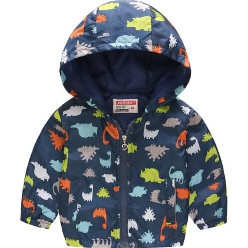 Baby Boys Girls Jackets Cute Graffiti Zipper Hooded Outerwear For Girls Hand Painted Kids Sunscreen Toddler Children Clothes