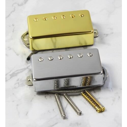 FLEOR 1PC Alnico 5 Pickup Guitar Humbucker Pickup for LP Guitar, Neck or Bridge,Chrome or Gold