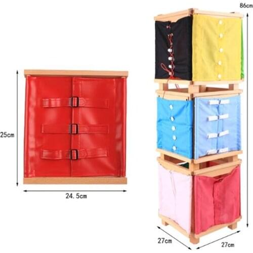 Montessori Toys For Children Wooden Toddler Practical Life Buttons Dressing Frame Educational Montessori Materials skill learn