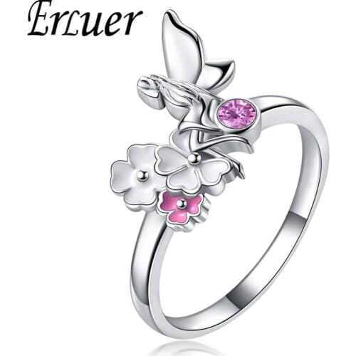 ERLUER Fashion Romantic Jewelry Ring Classic Casual Cute Elf Jewellery Rings Party Wedding Christmas Gift for Women and Girl