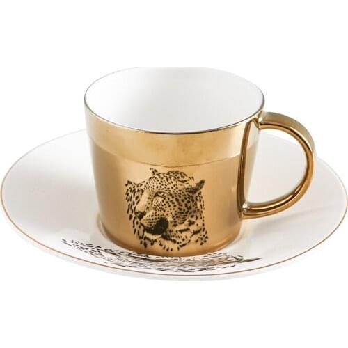 Creative Reflection cup Nordic cartoon Panda anamorphic cup tiger The Mirror Collection mug
