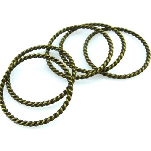 25pcs Antique Bronze Round Circle Charms Pendants Accessories For DIY Necklace Bracelet Alloy Jewelry Making 13566
