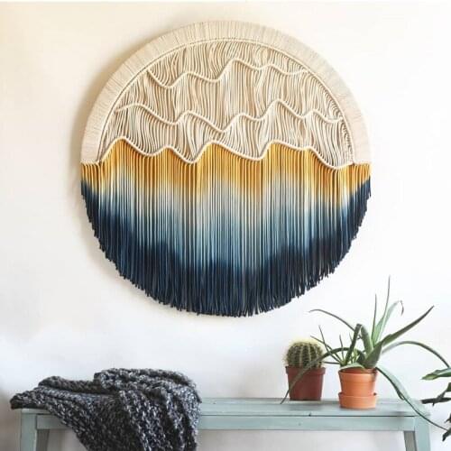 Custom Made Nordic Round Tapestry Hand-woven Bohemian Tapestry Living Room Bedroom Wall Hanging Pictures Home Decoracion