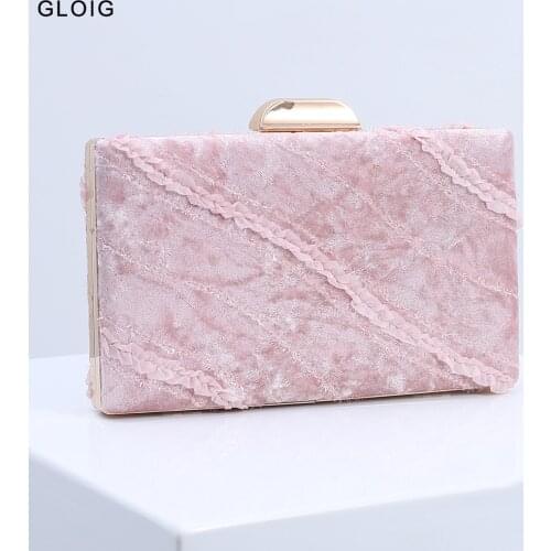 Lace Women Evening Bags Fashion Lady Pu Wedding Handbags With Metal Golden Clutches With Shoulder Messenger Purse
