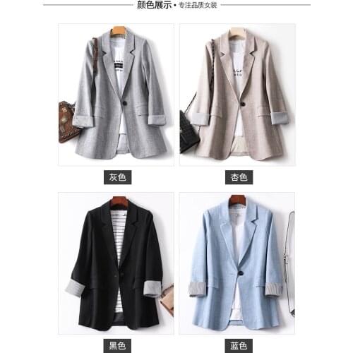 Hot-selling Womens Korean Version Of The New Fashion Popular Wild Thin Pure Color Casual Net Red Suit Jacket Elegant Generous