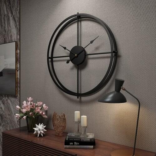 Metal Wall Clock Home Wall Decor 40x40cm Big Hanging 3D Wall Digital Clocks Living Room Decoration Modern Design Mute Clock Art