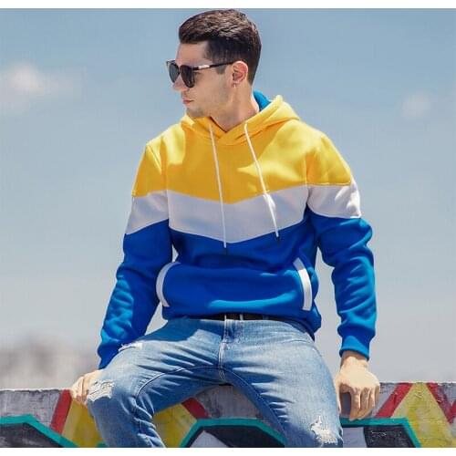 Mens Hoodies 2020 Autumn Winter Streetwear Hooded Sweatshirt Fashion Hoodie Casual hip hop splice Sweatshirt Men Tracksuit