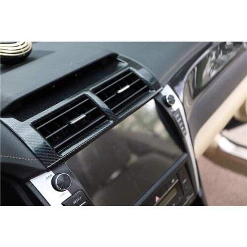 Car Interior Dashbaord Center Air Outlet Cover Trim Sticker For Toyota Camry 2012-2016 Car Styling Accessories