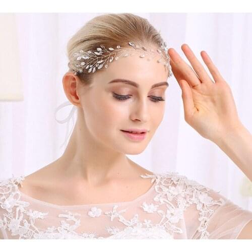 OKILY 2020 Elegant Handmade Crystal Bridal Headbands Accessories for Bride Bridesmaid Wedding Hair Head Bands Jewelry