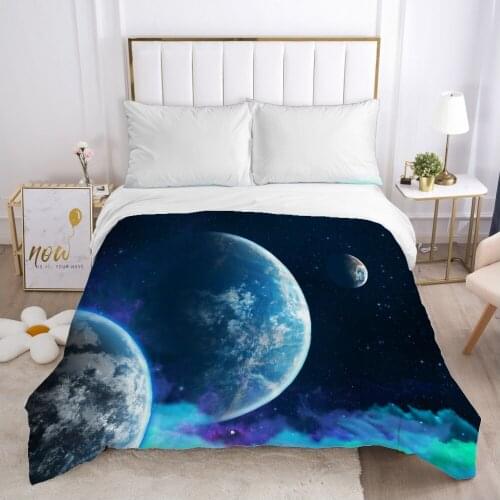 Galaxy Duvet cover Quilt/Blanket/Comfortable Case Double King Bedding 240*220 240x260 Black for Home dark