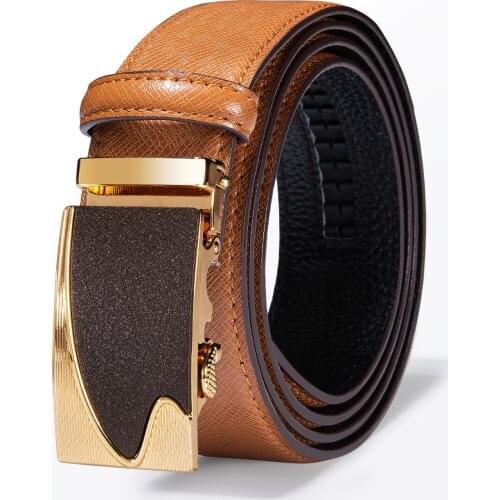 Mens Belt Automatic Buckle Designer Brand Luxury Genuine Leather Belts Male Brown Origin Cow Leather Golf Belts For Men 3.5cm
