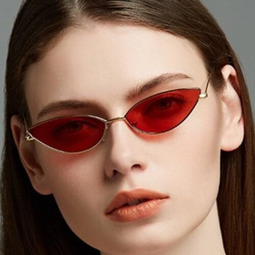 2021 Fashion Cute Sexy Cat Eye Sunglasses Women Retro Small Black Red Pink Cateye Sun Glasses Female Vintage Shades for Women