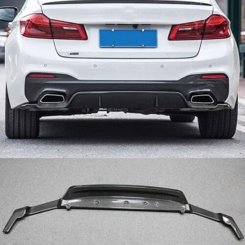 3-D Style Carbon fiber Rear Bumper Lip Diffuser Fit For BMW 5-Series G30 G38