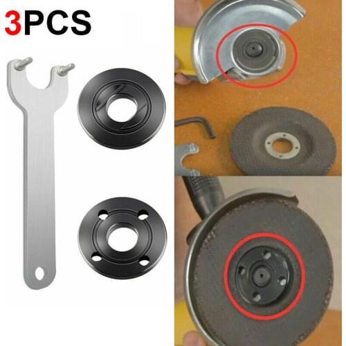 Angle Grinder Flange Wrench Spanner 2pcs M14 Metal Lock Thread Replace Angle Grinder Inner&Outer Flange Nut Set Tool + Wrench