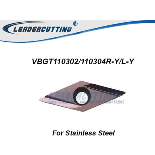 VBGT110302R-Y/01R-Y VBGT110304R-Y *10pcs Turning carbide inserts.Turning blades for SVVBN/SVJBR,for Stainless Steel/ Metal
