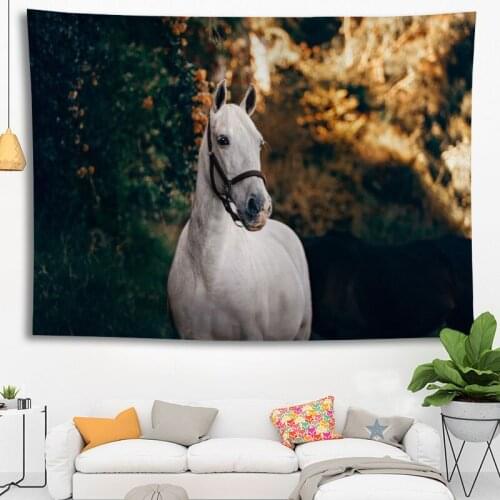 Custom High Quality Horse Hanging Tapestry Home Party Decoration Tapestries Photo Background Cloth Table Cloth Wall Tapes