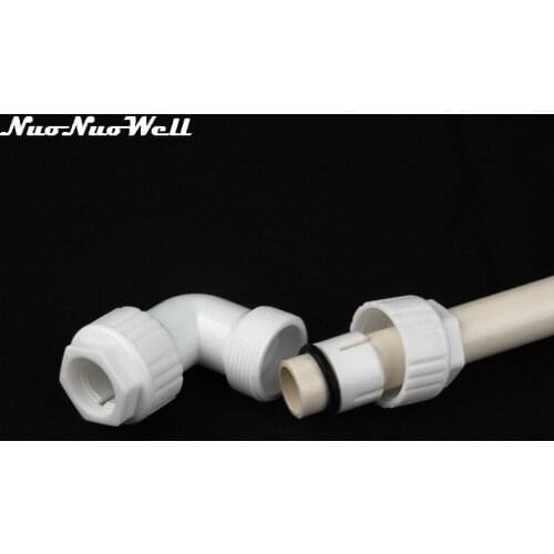1pc NuoNuoWell POM 20mm Pipe Elbow Connector Quick Connector PVC Water Pipe Fittings Garden Irrigation Systems Adapter