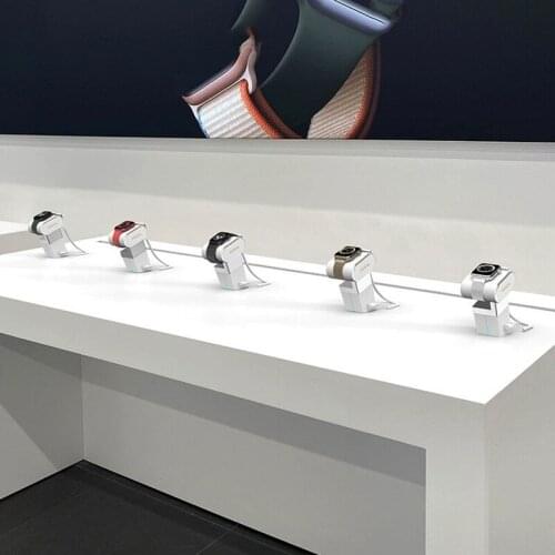 10 Set/Lot) Wireless Charging Function ABS White Color Adhesive Fix Tabletop Smartwatch Anti Theft Security Alarm Pillow Holder