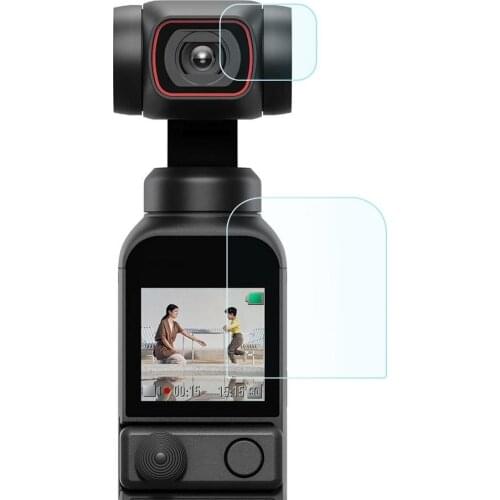 2pcs/ lot PULUZ 9H 2.5D HD Tempered Glass Lens Protector Screen Film for DJI OSMO Pocket 2 Pocket Gimbal Camera
