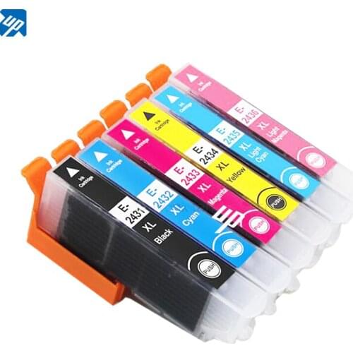 6pcs T2431 compatible ink Cartridges For Epson Expression XP-750 XP-760 XP-850 XP-860 XP-950 XP-55 xp-960 xp-970 printer 24XL