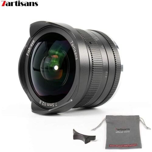 7artisans 7.5mm F2.8 APS-C Wide Angle Fisheye Fixed Lens for Macro 4/3 Mount Camera